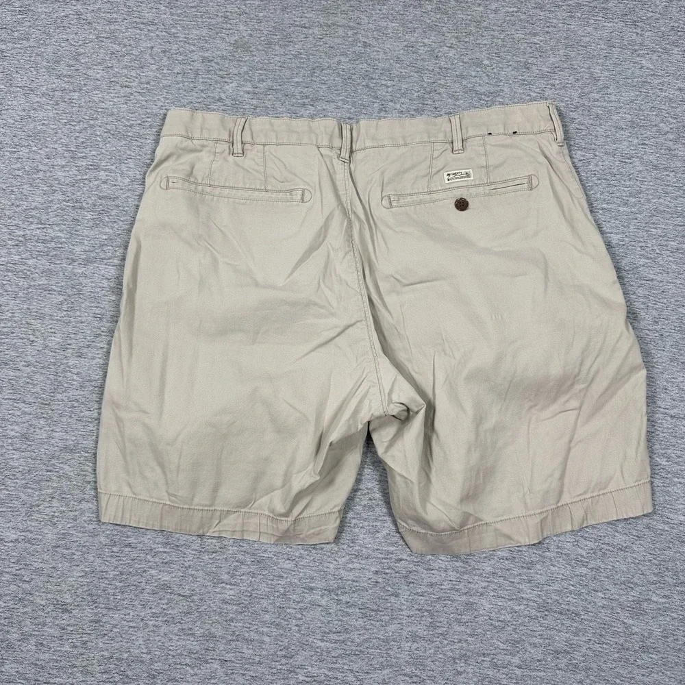 Faherty Island Life Chino Shorts Mens 38 Beige Organic Cotton Stretch Vacation